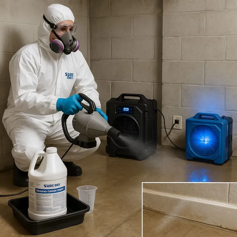 Sanitization and Odor Removal process in West Sayville, NY